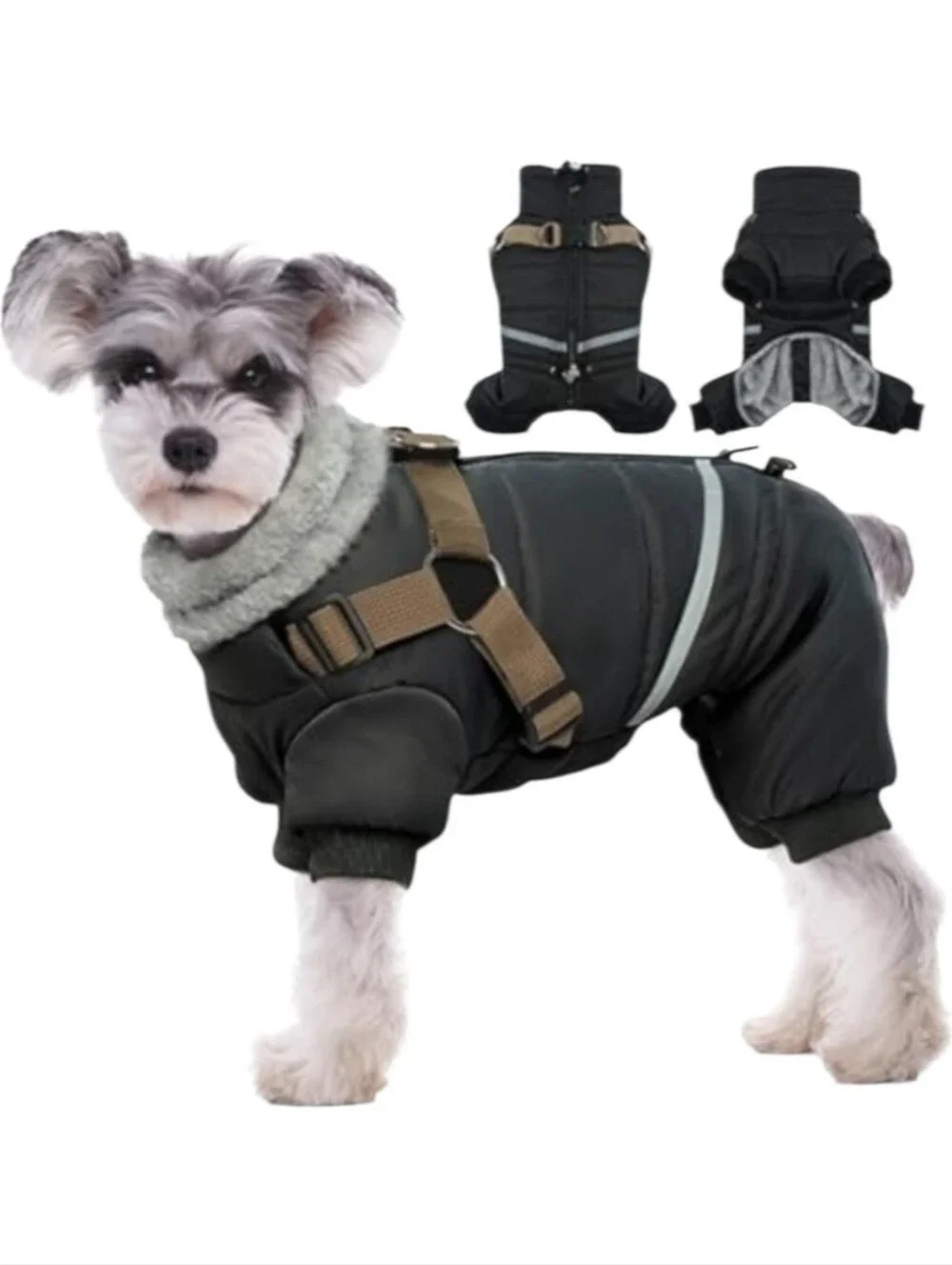 Dog Harness Winter Jacket Adjustable